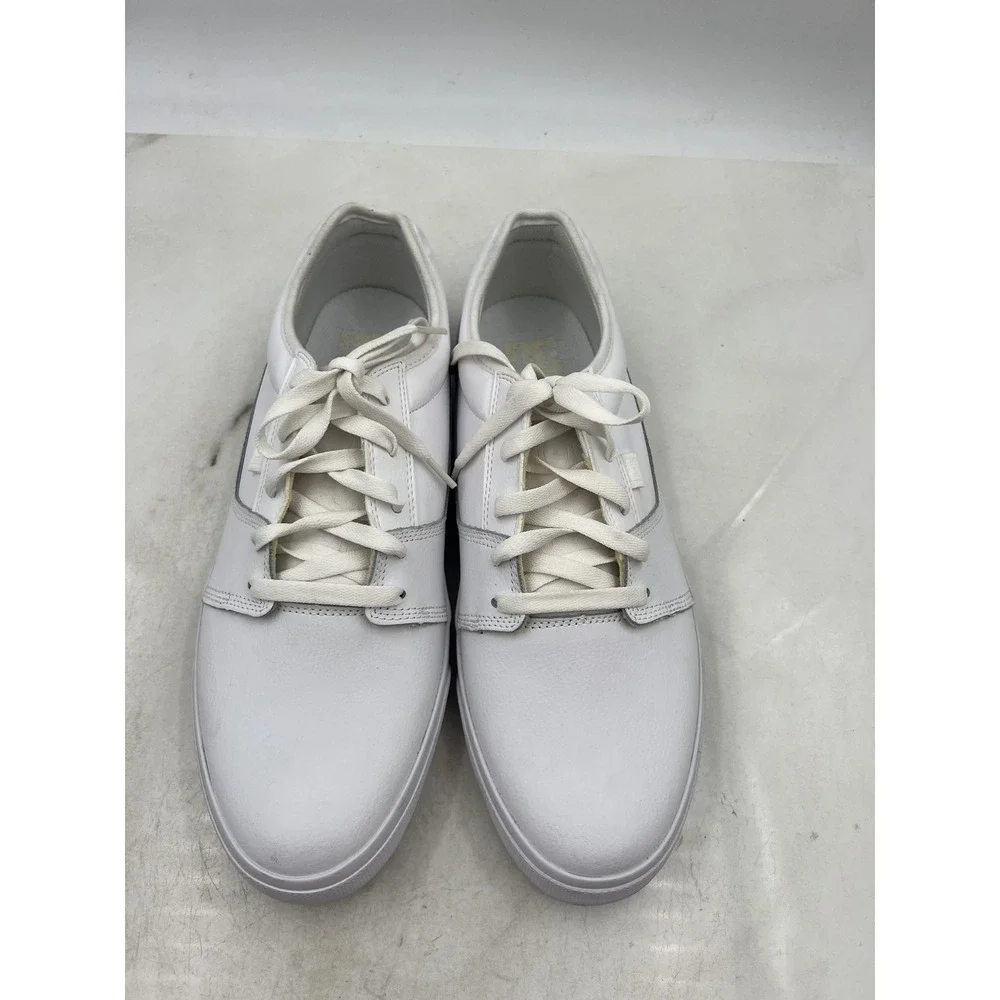 DC Shoes Mens 11.5 Anvil White Leather Low Top Skate Sneakers ADYS300257